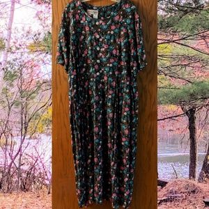 Betsy Lauren Size 24 90s grunge floral dress